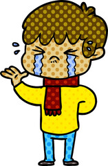 cartoon boy crying