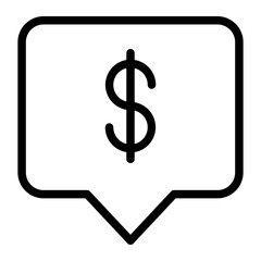 money talk line icon