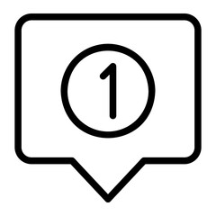 notification line icon