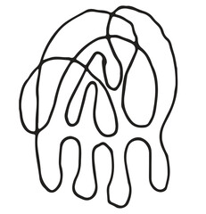 Skull single line drawing