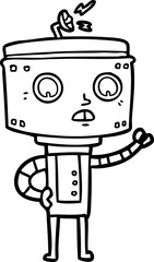 Naklejka premium cartoon robot