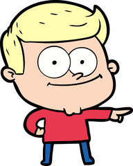 cartoon happy man