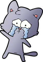 crying cartoon cat