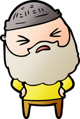 Obraz premium cartoon man with beard