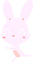 Obraz premium cute flat color style cartoon rabbit