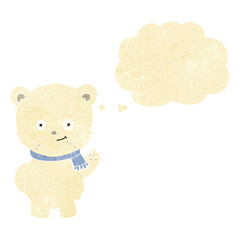 cute cartoon polar bear with thought bubble