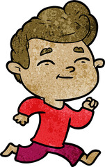 running cartoon man