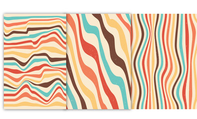 set of seamless retro patterns. bright, colorful geometric pattern