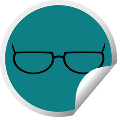 spectacles graphic vector illustration circular sticker