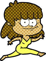 cartoon girl smiling