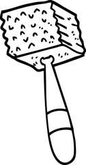 black and white cartoon meat hammer