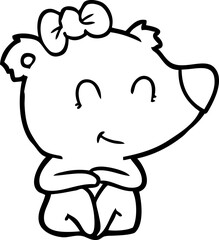female bear cartoon