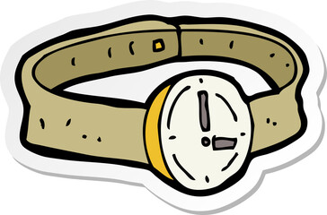 sticker of a cartoon wrist watch