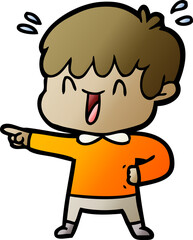 cartoon laughing boy