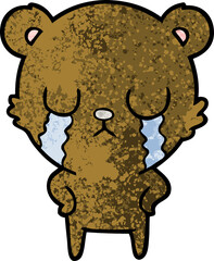 crying cartoon bear