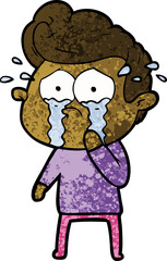 cartoon crying man