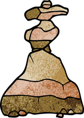 cartoon doodle of stacked stones