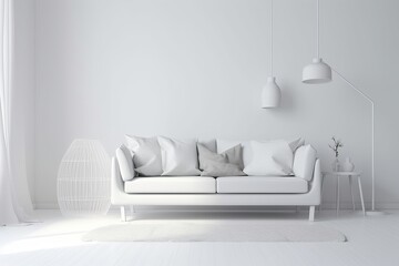 Luxurious Elegant Living Room Decor. Generative AI