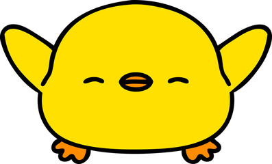 Obraz premium cartoon of a cute baby bird