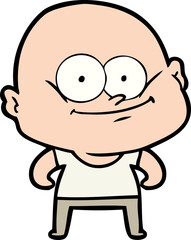 cartoon bald man staring