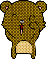 happy cartoon bear