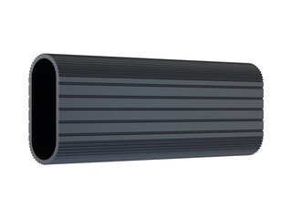 Aluminum Extruded Ribbed Oval Closet Rod MOD AL-06ft 3D model