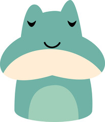 Frog . Sleeping animals .