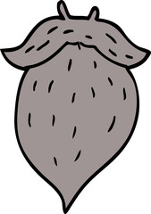 cartoon doodle beard