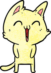 happy cartoon cat