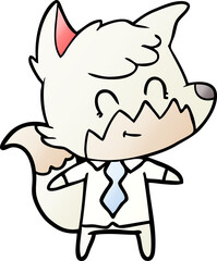 cartoon happy fox