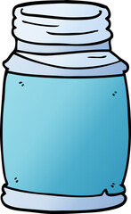 cartoon doodle glass jar