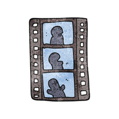 freehand textured cartoon film strip