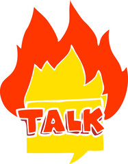 flat color illustration of talk symbol