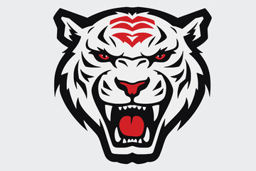 tiger head mascot logo vector
