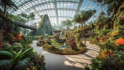 Gardens by the Bay in Singapore. Generative Ai