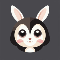 Cute vector illustration of a rabbit. Great cartoon character