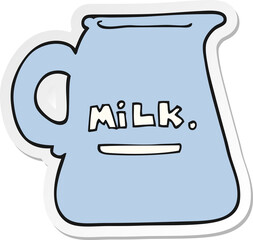 sticker of a cartoon milk jug