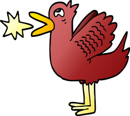 cartoon doodle quacking duck