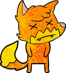 cartoon dead fox