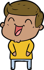 cartoon man laughing