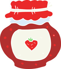 flat color illustration of jam jar