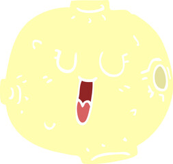 cartoon doodle shining moon