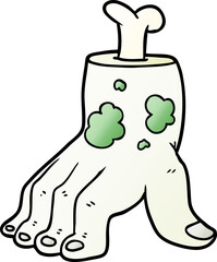 spooky zombie hand cartoon