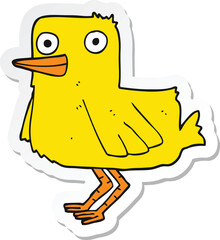 sticker of a cartoon duck