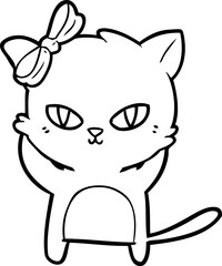 Fototapeta premium cute cartoon cat