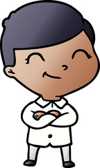 cartoon boy smiling