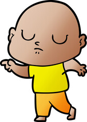cartoon bald man