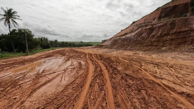 Muddy road Brazil trip