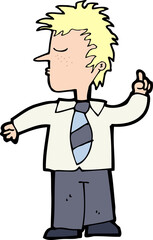 cartoon man making his point