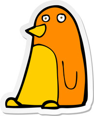 sticker of a cartoon bird